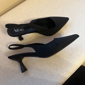 Elegant Black Slingback Heels by